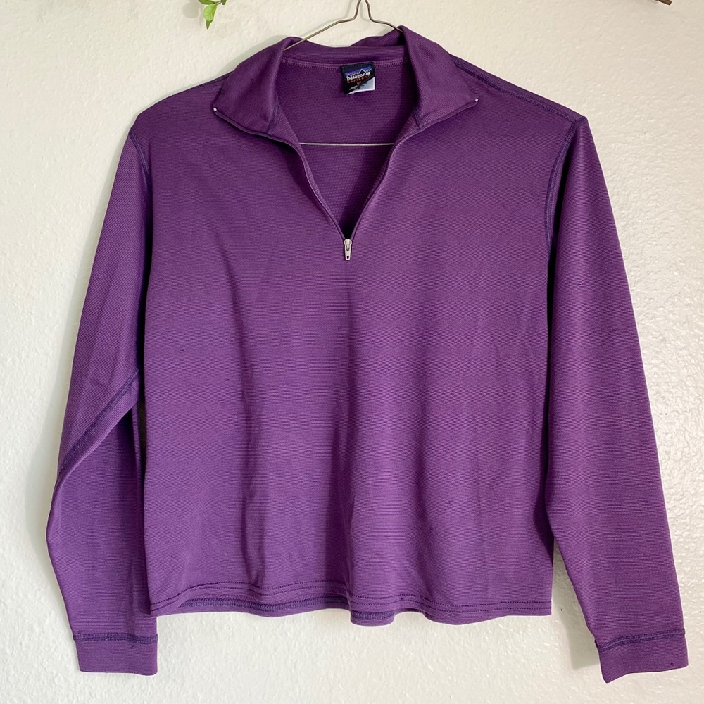 Vintage Patagonia Purple Capilene 1/4 Zip Pullover